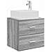 Set di mobili per il bagno 4 pcs Sonoma grigio - Foto miniatura 5