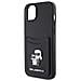 Karl Lagerfeld Saffiano Cardslot Karl&choupette Metal Pin Custodia Per Iphone 15 - Nera - Foto miniatura 2