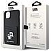Karl Lagerfeld Saffiano Cardslot Karl&choupette Metal Pin Custodia Per Iphone 15 - Nera - Foto miniatura 3