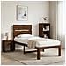 Letto Singolo con Testiera ROSTOCK Marrone Scuro 100 x 200 cm - Foto miniatura 2