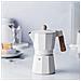 62099 Trento White Caffettiera italiana, macchina per espresso, in alluminio pressofuso - Foto miniatura 2