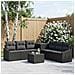 Set di divani 8 pz Nero Rattan sintetico e Acciaio - Foto miniatura 8