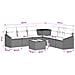 Set di divani 8 pz Nero Rattan sintetico e Acciaio - Foto miniatura 10