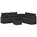 Set di divani 8 pz Nero Rattan sintetico e Acciaio - Foto miniatura 1