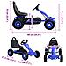 Go Kart A Pedali Con Pneumatici Blu - Foto miniatura 8