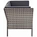 Set Divani Da Giardino 6 Pz Con Cuscini In Polyrattan Grigio - Foto miniatura 5