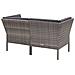 Set Divani Da Giardino 6 Pz Con Cuscini In Polyrattan Grigio - Foto miniatura 6