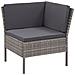 Set Divani Da Giardino 6 Pz Con Cuscini In Polyrattan Grigio - Foto miniatura 7