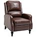 Poltrona Relax Reclinabile Manuale In Similpelle Marrone - Foto miniatura 1