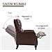 Poltrona Relax Reclinabile Manuale In Similpelle Marrone - Foto miniatura 4