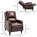Poltrona Relax Reclinabile Manuale In Similpelle Marrone - Foto miniatura 6