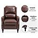 Poltrona Relax Reclinabile Manuale In Similpelle Marrone - Foto miniatura 8