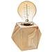 Lampada Con Base In Legno - E27 - 25 W - H. 8 Cm - Beige - Foto miniatura 1