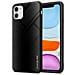 Custodia Compatibile Con Apple Iphone 11 - Ottica A Strisce In Opale Nero - Coperchio Protettivo In Vetro Temperato E Silicone Tpu - Foto miniatura 1