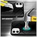 Custodia Compatibile Con Apple Iphone 11 - Ottica A Strisce In Opale Nero - Coperchio Protettivo In Vetro Temperato E Silicone Tpu - Foto miniatura 3