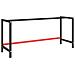 Telaio Banco Da Lavoro Nero E Rosso Opaco 180x57x79 Cm Metallo - Foto miniatura 1