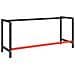 Telaio Banco Da Lavoro Nero E Rosso Opaco 180x57x79 Cm Metallo - Foto miniatura 3