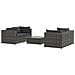 Set Divani Da Giardino 5 Pz Con Cuscini In Polyrattan Grigio - Foto miniatura 1