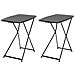 Folding Tavoli Pieghevoli Set Da 2 In Resina Nera - Foto miniatura 2