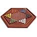 rts Set Da Gioco Da Tavolo Halma Per Dama Cinese In Legno - 13,6 Pollici - Con 60 Biglie Di Vetro Colorate Stile Petalo (14 Mm) - Classico Gioco Di Strategia - Foto miniatura 1
