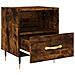 Comodino Rovere Fumo 40x35x47,5 Cm In Legno Multistrato - Foto miniatura 3