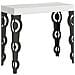 Consolle Allungabile 90x40/196 Cm Karamay Small Premium Telaio Antracite - Bianco Frassino - Foto miniatura 5