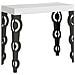 Consolle Allungabile 90x40/196 Cm Karamay Small Premium Telaio Antracite - Bianco Frassino - Foto miniatura 1