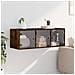 Mobile A Muro Con Ante In Vetro Rovere Fumo 102x37x35 Cm - Foto miniatura 3