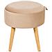 Sgabello Contenitore Neely Velluto Beige - Foto miniatura 8