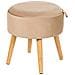 Sgabello Contenitore Neely Velluto Beige - Foto miniatura 9