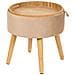 Sgabello Contenitore Neely Velluto Beige - Foto miniatura 10