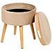 Sgabello Contenitore Neely Velluto Beige - Foto miniatura 11