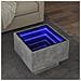 Tavolino Con Led Grigio Cemento 40x40x30cm In Legno Multistrato - Foto miniatura 3