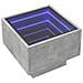 Tavolino Con Led Grigio Cemento 40x40x30cm In Legno Multistrato - Foto miniatura 6