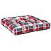 Cuscino Per Pallet A Quadri Rossi 50x50x12 Cm In Tessuto - Foto miniatura 2