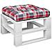 Cuscino Per Pallet A Quadri Rossi 50x50x12 Cm In Tessuto - Foto miniatura 3