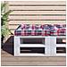 Cuscino Per Pallet A Quadri Rossi 50x50x12 Cm In Tessuto - Foto miniatura 1