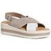Taupe Comb Casual Open Sandals Sandali Pelle Scarpe Donna Beige Eu 39, 1-28245-42 344 - Foto miniatura 1