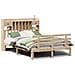 Letto Libreria Senza Materasso 140x190 Cm In Legno Di Pino - Foto miniatura 2