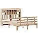 Letto Libreria Senza Materasso 140x190 Cm In Legno Di Pino - Foto miniatura 3