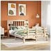 Letto Libreria Senza Materasso 140x190 Cm In Legno Di Pino - Foto miniatura 1