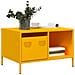 Tavolino Giallo Senape 68,5x50x43,5cm Acciaio Laminato A Freddo - Foto miniatura 1