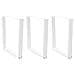 Gambe Per Tavolo Pranzo A V 3 Pz Bianco 90x(72-73,3)cm Acciaio - Foto miniatura 1