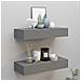 Scaffali Con Cassetti Da Parete 2 Pz Grigi 60x23,5x10 Cm Mdf - Foto miniatura 8