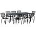 Set Mobili Corridoio  9 Pezzi Acciaio Antracite, Tavolo Giardino Estensibile  Antracite (140-210)x90x73 cm Acciaio - Foto miniatura 1