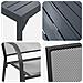 Set Mobili Corridoio  9 Pezzi Acciaio Antracite, Tavolo Giardino Estensibile  Antracite (140-210)x90x73 cm Acciaio - Foto miniatura 2