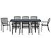 Set Mobili Corridoio  9 Pezzi Acciaio Antracite, Tavolo Giardino Estensibile  Antracite (140-210)x90x73 cm Acciaio - Foto miniatura 9
