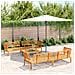 Set Divano Pallet da Giardino 5 pz in Legno Massello di Acacia - Foto miniatura 2