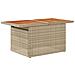 Set da pranzo da giardino 11 pezzi con cuscini beige in rattan e acacia - Foto miniatura 7