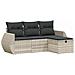 Set Divano da Giardino 4pz con Cuscini Grigio Chiaro Polyrattan - Foto miniatura 1